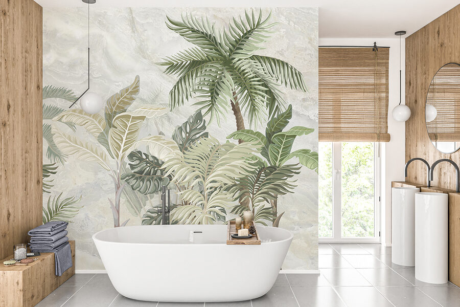 Wallpaper with palm trees Wallpaper with palm trees