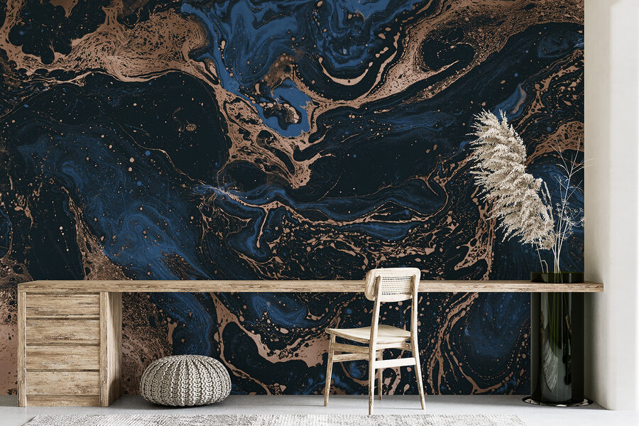 Swirling Midnight and Copper Rivers