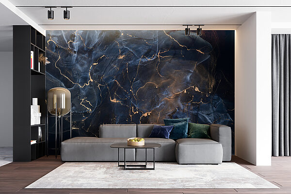 Midnight marbled with copper veins Midnight marbled with copper veins