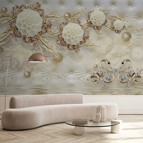 Elegant floral design on luxurious texture Elegant floral design on luxurious texture