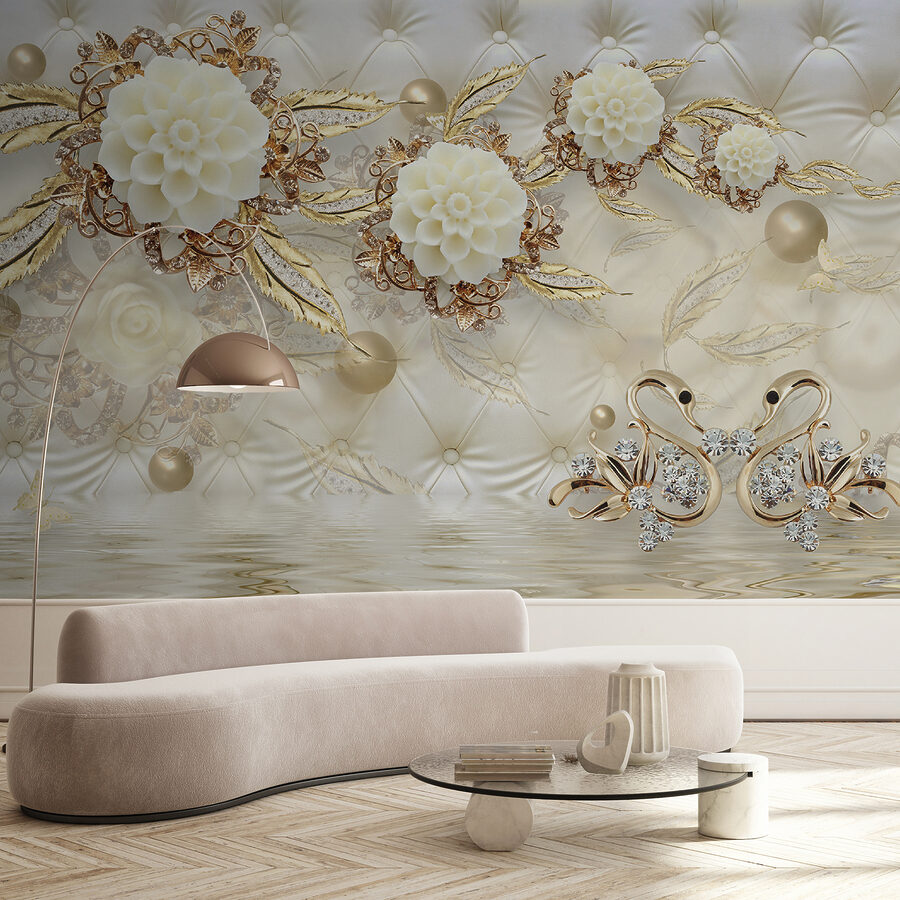 Elegant floral design on luxurious texture Elegant floral design on luxurious texture