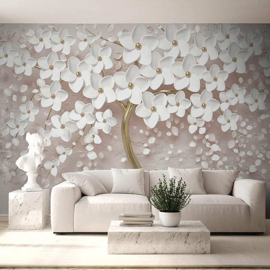Elegant White Flowers in Elegant Vase