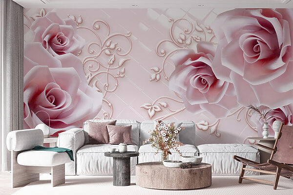 Delicate roses on a soft background. Delicate roses on a soft background.