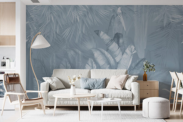 Serene jungle foliage in soft hues. Serene jungle foliage in soft hues.