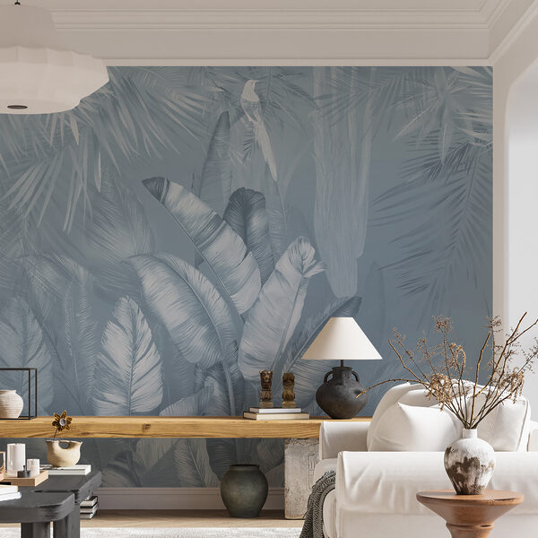 Serene jungle foliage in soft hues. Serene jungle foliage in soft hues.