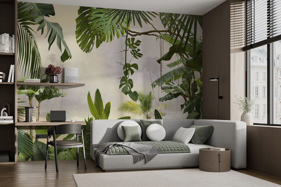 Wall murals Group of plants with trees and flowers - Image 2