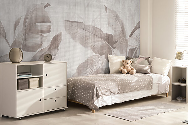 Elegant botanical leaf design in neutral tones Elegant botanical leaf design in neutral tones