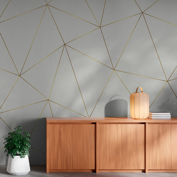 Yellow lines forming endless triangles