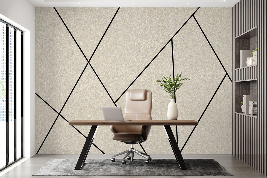 Geometric patterns on textured background.