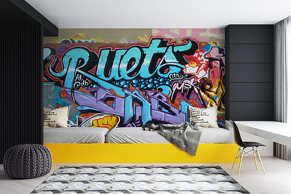 Wall with graffiti Wall with graffiti