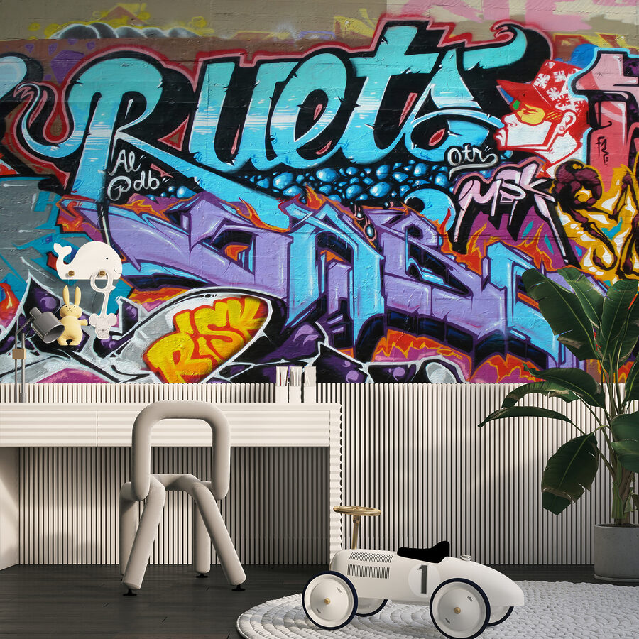 Wall with graffiti