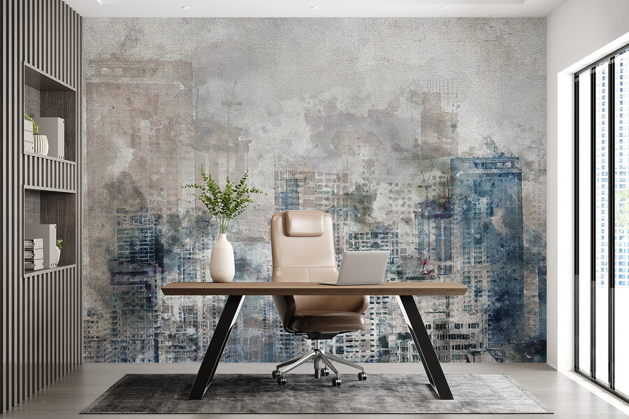 Wall murals City skyline with many buildings - Image 2