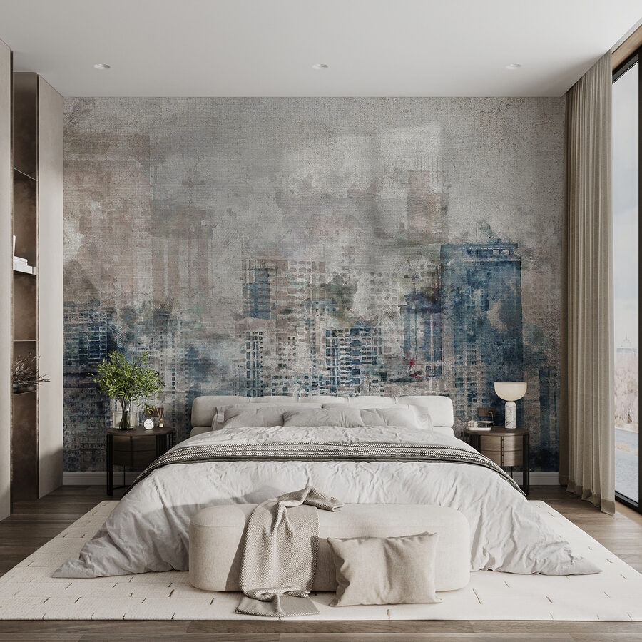 Wall murals City skyline with many buildings - Image 3
