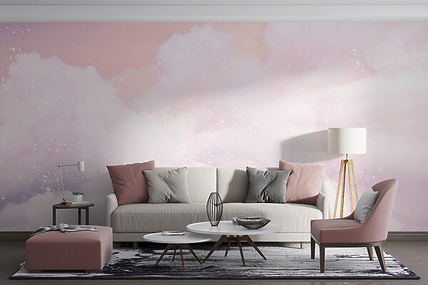 Pink sky with clouds Pink sky with clouds