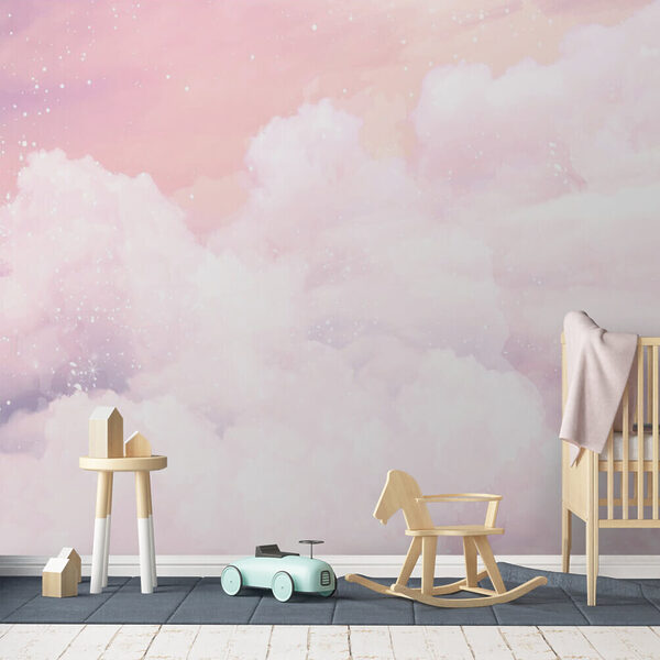 Pink sky with clouds Pink sky with clouds