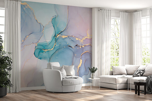 Serene abstract waves of cool colors. Serene abstract waves of cool colors.