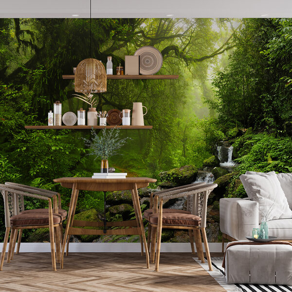 Stream running through a forest