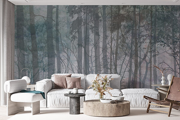 Group of trees in a forest