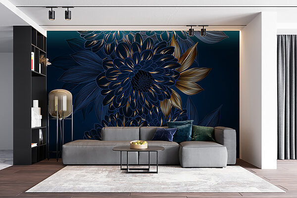 Elegant floral design on dark background Elegant floral design on dark background