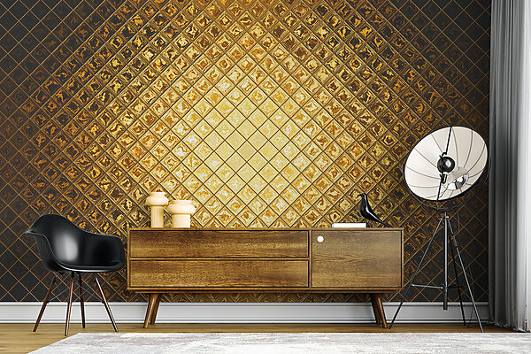 Luminous metallic geometric pattern. Luminous metallic geometric pattern.