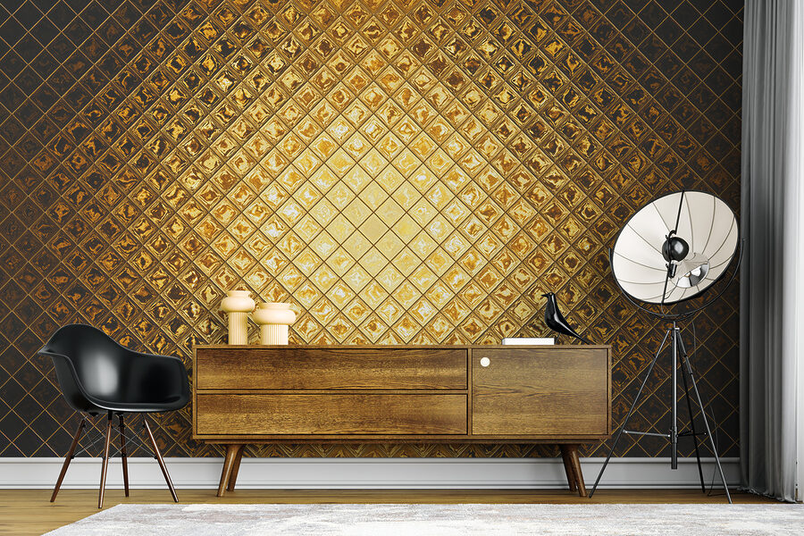 Luminous metallic geometric pattern. Luminous metallic geometric pattern.