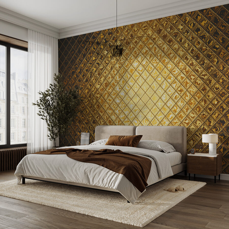 Luminous metallic geometric pattern. Luminous metallic geometric pattern.