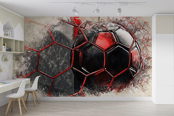 Football ball in a net Football ball in a net