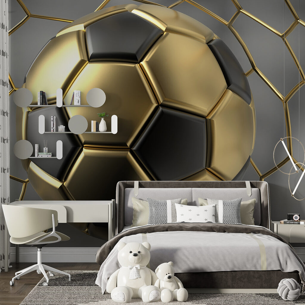 Soccer dreams in metallic hues Soccer dreams in metallic hues
