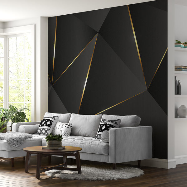 Abstract shapes with shimmering lines Abstract shapes with shimmering lines