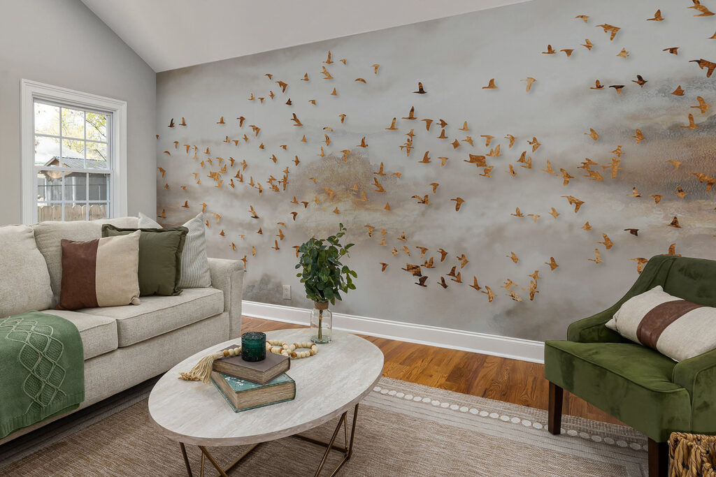 Flock of birds flying in the sky Flock of birds flying in the sky