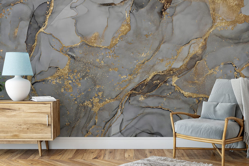 Elegant abstract fluid art design