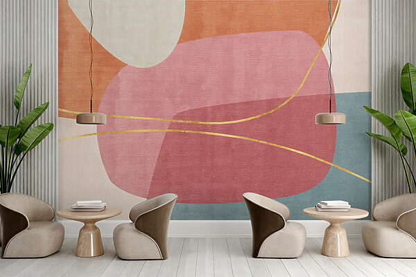 Abstract harmony in soft, pastel hues