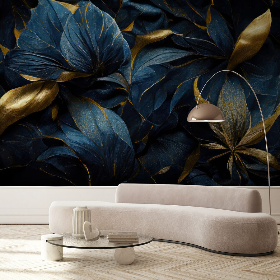 Elegant leaves in vibrant hues.