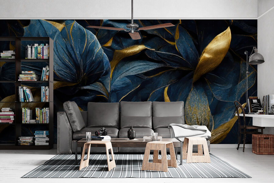 Elegant leaves in vibrant hues.