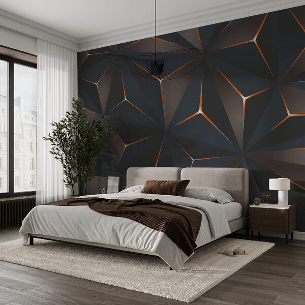 Black and orange triangle pattern Black and orange triangle pattern