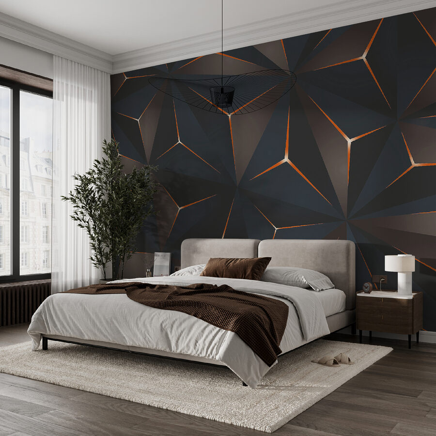 Black and orange triangle pattern Black and orange triangle pattern