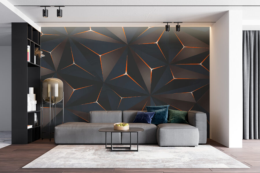 Black and orange triangle pattern Black and orange triangle pattern