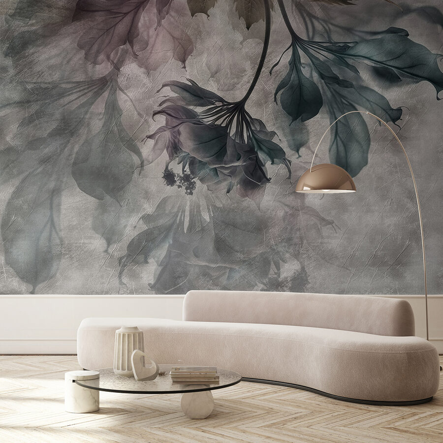 Delicate leaves in soft hues.