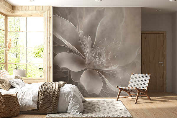 White flower with a flower on it