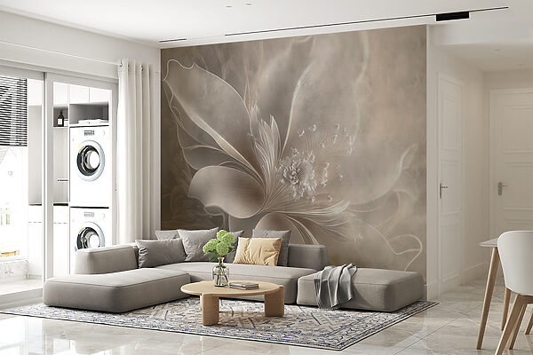 White flower with a flower on it