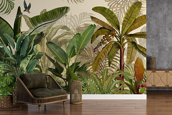 Group of tropical plants