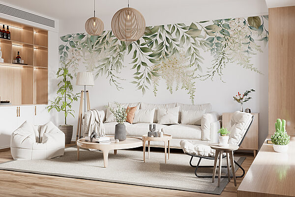 Delicate greenery on a white background. Delicate greenery on a white background.