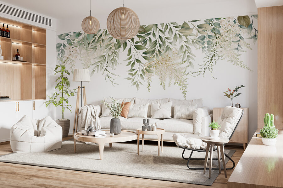 Delicate greenery on a white background. Delicate greenery on a white background.