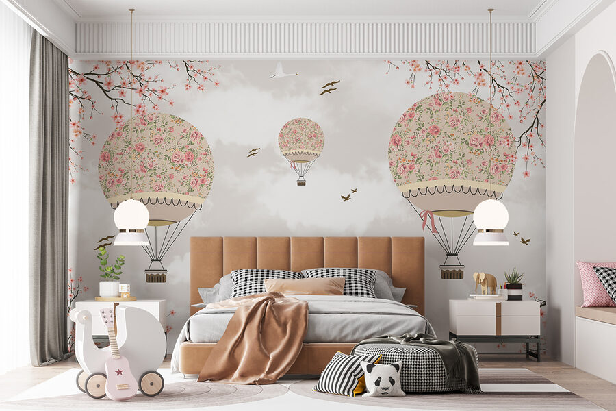Wall murals Group of hot air balloons in the sky - Image 3