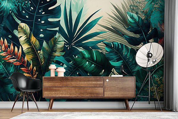 Group of tropical leaves Group of tropical leaves