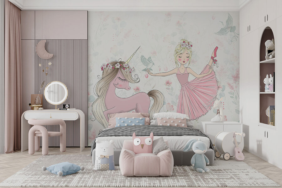 Wall murals Unicorn and a girl - Image 5