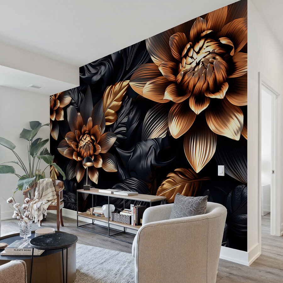 Bronze blooms in midnight shadows.