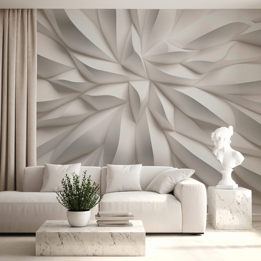 White textured surface with wavy lines