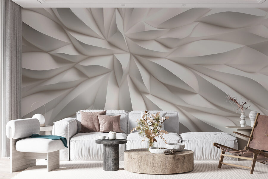White textured surface with wavy lines