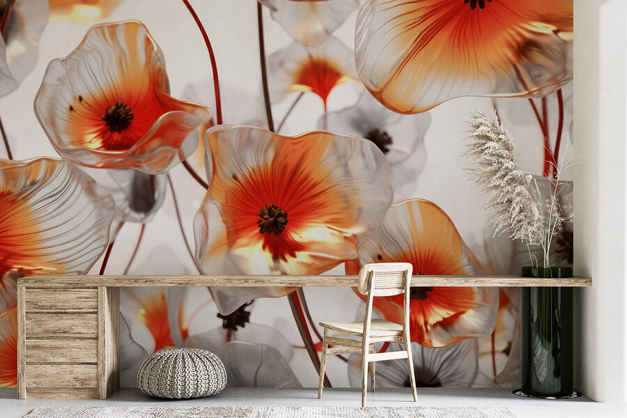Wall murals Group of glass flowers - Image 6